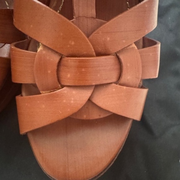 Yves Saint Laurent Tribute Platform Sandals, Wood effect, 37 - Picture 8 of 9